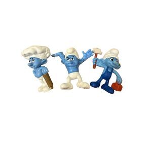 Smurfs Baker Handy Hefty Figures Peyo 2011 Smurf Movie Action Figures